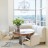 The breakfast nook at the 24th floor east penthouse at the Carlyle in Los Angeles, CA. Interior design by Chad Eisner.